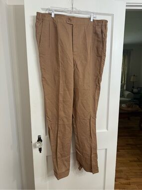 Bagazio brown linen dress trousers